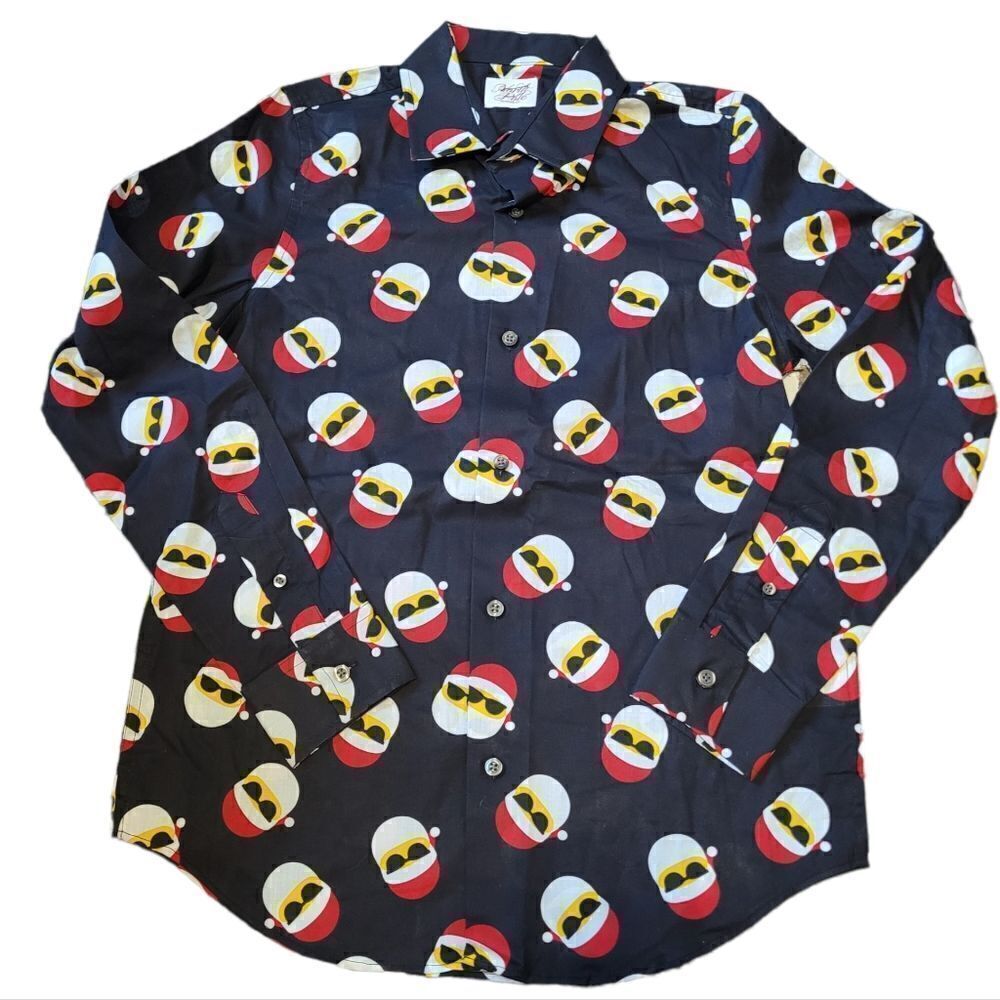 Boys Santa long sleeve dress shirt